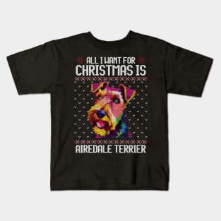 All I Want for Christmas is Bull Terrier - Christmas Gift for Dog Lover Kids T-Shirt